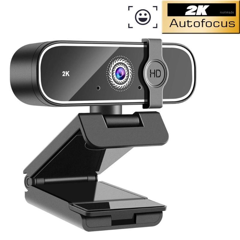 

Webcam Autofocus 2K Computer Conference PC Web Camera With Microphone Privacy Cover Compatible with Desktop/Laptop USB 2.01
