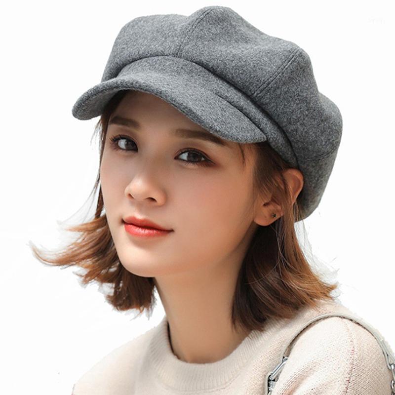 

Wool Painter Beret Women Autumn And Winter Literary Beret Solid Color Korean Style Wild British Vintage Caps For Girls1, Red