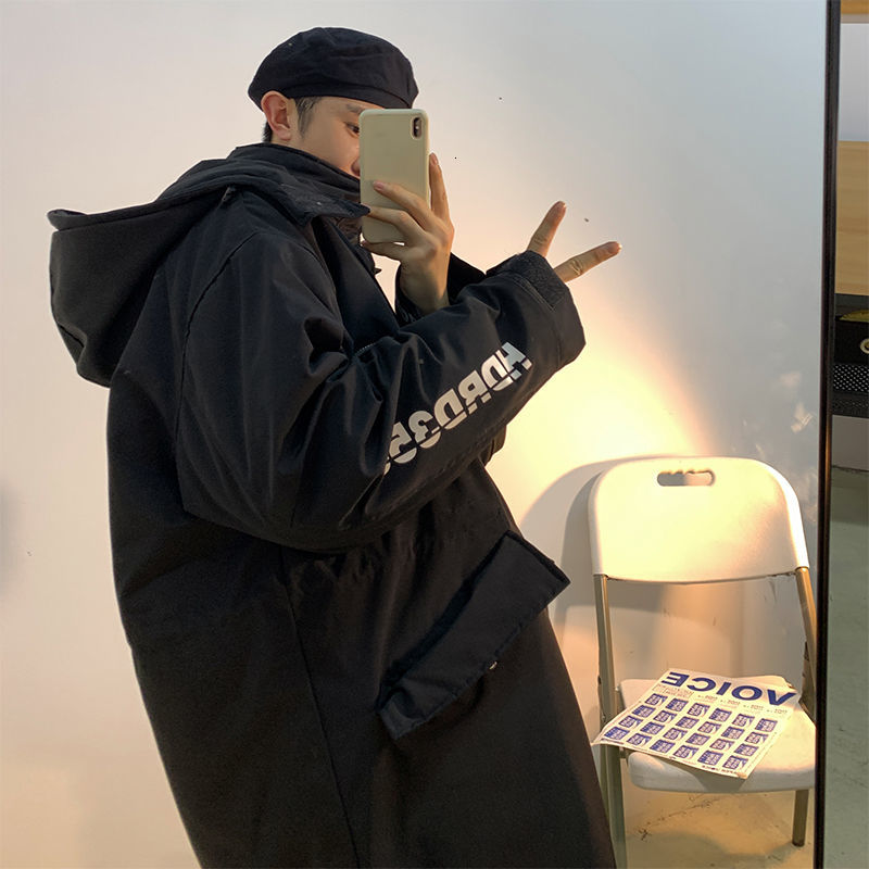 

Masculino-acolchoado 2021 New Outono Inverno Nova Capuz De Algodo-acolchoado Casuais Juventude V7RU, Black