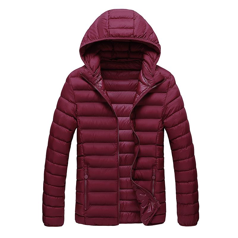 

Winter Men Jacket Hooded Lightweight Male Parka Jacket Mens Solid Thick Jackets Coats Man Winter Keep Warm Parkas -4XL, Gray