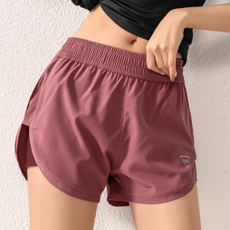 

Women Sport Shorts Zipper Pocket Yoga Shorts Breathable Jogging Crop Leggings Girls Fitness Loose Gym Running Short Pants, Cd-dk040 black