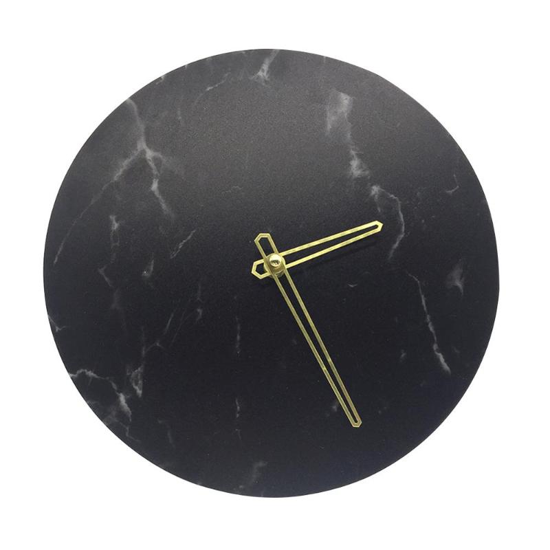 

Wall Clock Modern Design Retro Marble Texture Grain Wall Clocks Round Acrylic Marble Digital Hanging Clocks Home Decoration