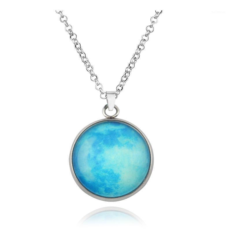 

Luminous Galaxy Handmade Glass Ball Time Gem Pendant Necklace Glow]ing universe fantasy starry sky Necklace Jewelry Lover1
