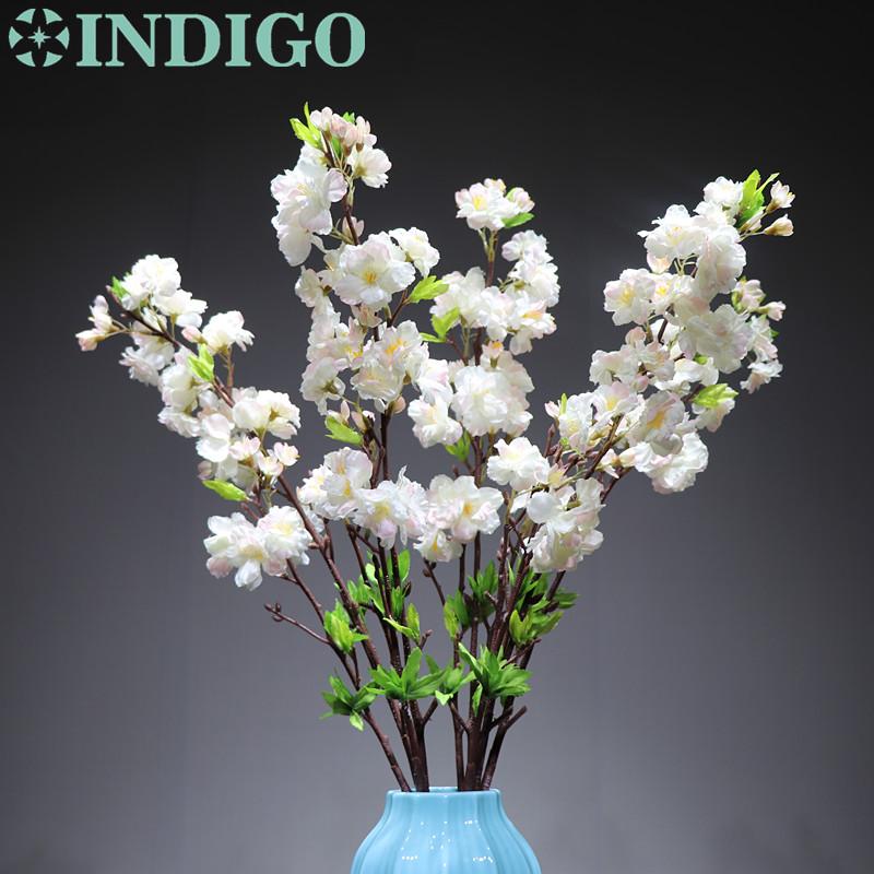 

Wholesale 100pcs - Cherry Blossom Pink Peach Flower Free Shipping Long Artificial Wedding Flower Party Event Fake, 100pcs pink