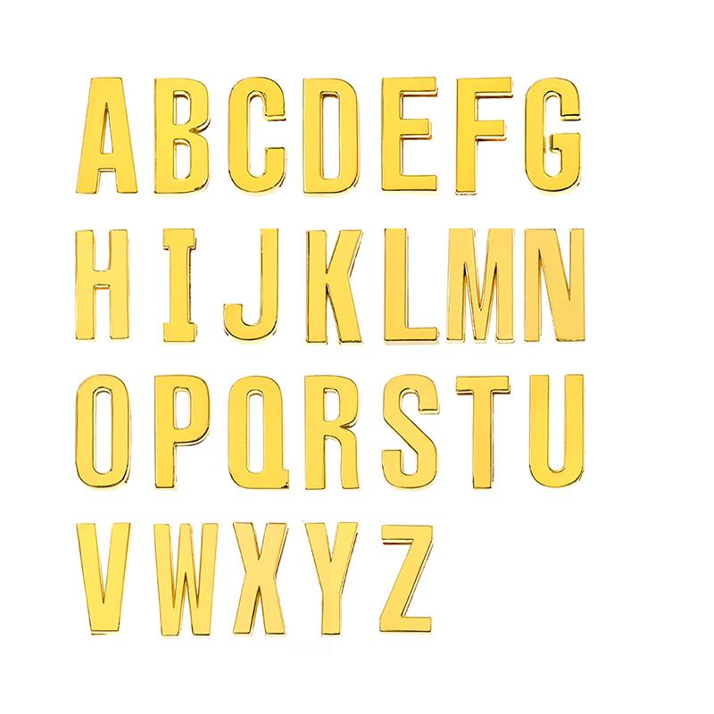 

Hole 18MM 10PCS/lot Gold Color Smooth Plain Slide Letters A - Z Fit For DIY Keychains Bracelet Wristband