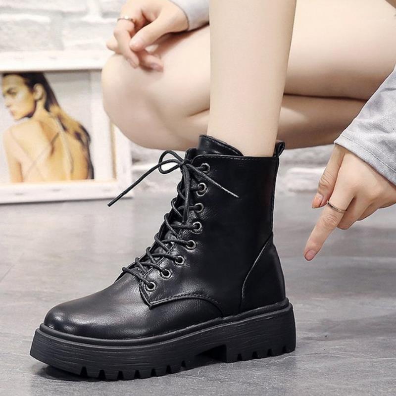 

Woman Ankle Boots Flat Heel Shoes Women Lace Up Winter Autumn Shoes Daily Short Boots Woman Footwear Size 35-391, Beige