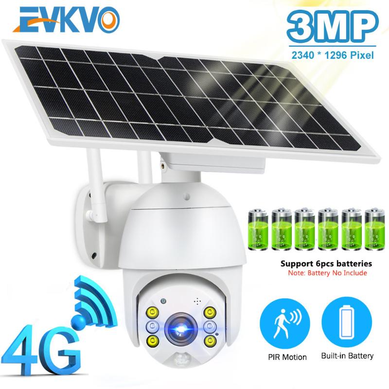 

4G Solar Camera 3MP 8W Solar Panel PTZ Camera Outdoor Wifi IP PIR Human Alarm Security Battery Long Standby