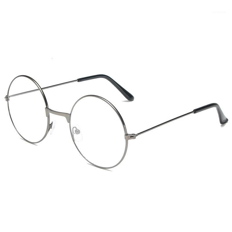 

2020 Vintage Round Glasses Clear Lens Fashion Gold Round Metal Frame Glasses Optical Men Women Eyeglass Frame Fake1
