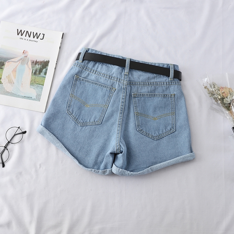 

HELIAR Spring Women Femenino Bodycon Jean Girl Student Jeans Waistband Skinny Denim Hot Shorts Y200822, White