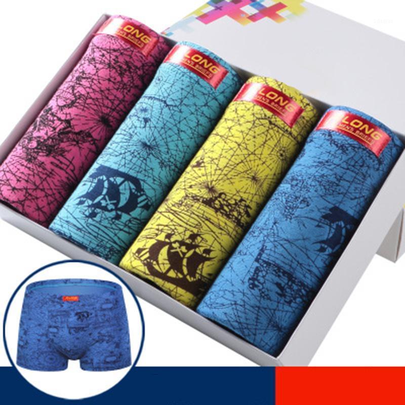 

4pcs Male Panties Men's Underwear Boxers Breathable Sexy Man Boxer Solid Underpants Comfortable Shorts Modal Homme Boxershorts1, 2801-d