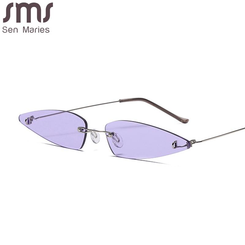 

Sunglasses 2021 Rimless Sun Glasses Women Brand Designer Steampunk Vintage UV400 Shades Eyeglasses Retro
