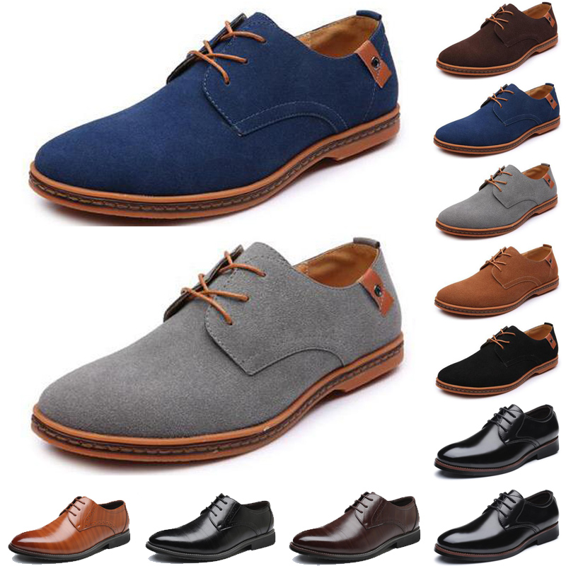 

top luxury men casual shoes black loafers Outdoor simple fashion leather Matte suede Business mens trainers sneakers size 40-47, #6