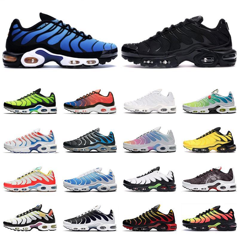 

2020 TN Plus Mens Running Shoes Pink Sea Triple Black White Red Voltage Purple USA Lemon Lime Bumblebee Be True Trainers Sports Sneakers, 23