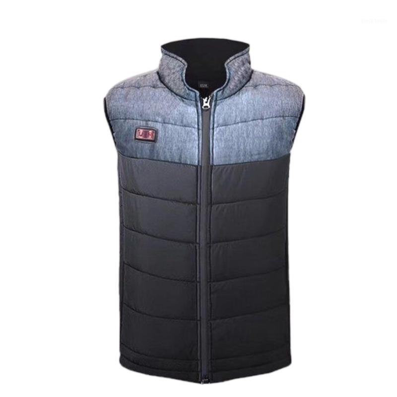 

Winter USB Heating Vest Men Double Switch Electric Heated Vest Jacket for Outdoor Camping Fishing Warm1, Gray