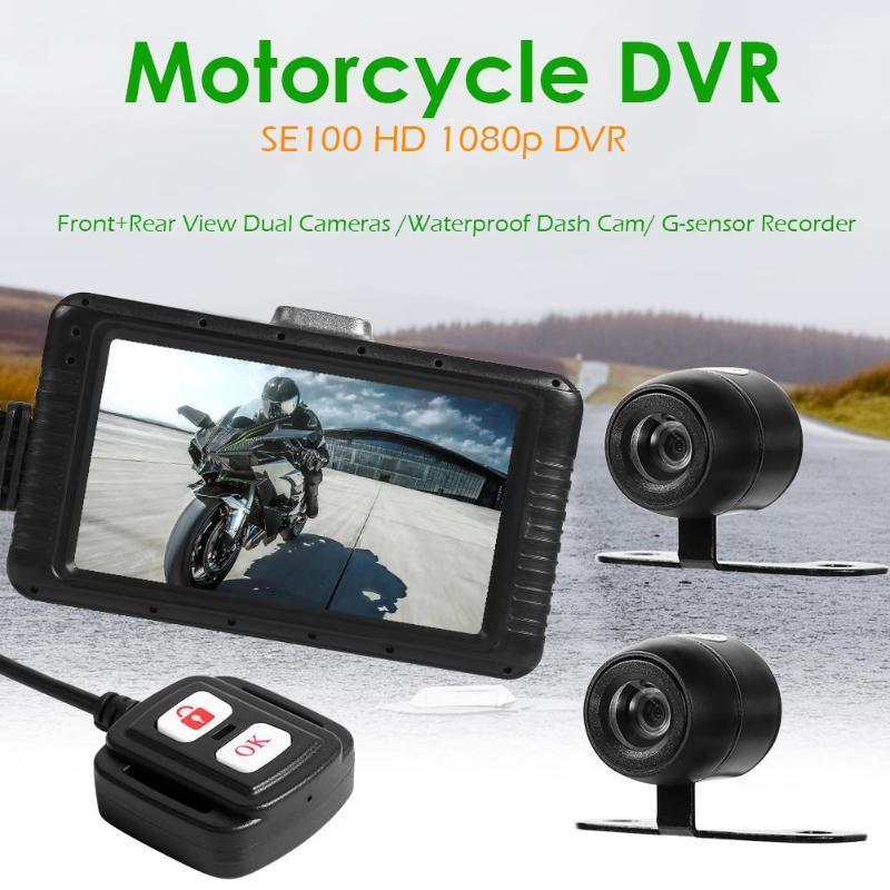 

SE100 FHD 1080p Motorcycle DVR Night Vision Front+Rear View Motorcycle Dash Cam Using The Latest Broadband Dynamic Technology1, As pic