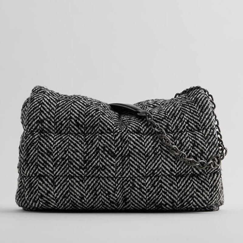 

Casual Chain Women Messenger Bag Designer Canvas Shoulder Crossbody Bags for Women 2021 Fashion Purse Female Black Women's Bag, Blue