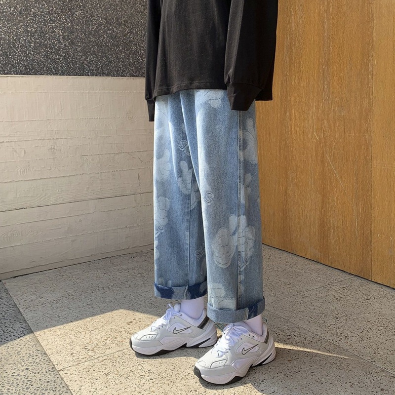 

Brim 2021 Men's Spring and New Winter Jacquard Handcrafted Leg Brem Pants Fashion Young Clothes QDCP, Blue k903