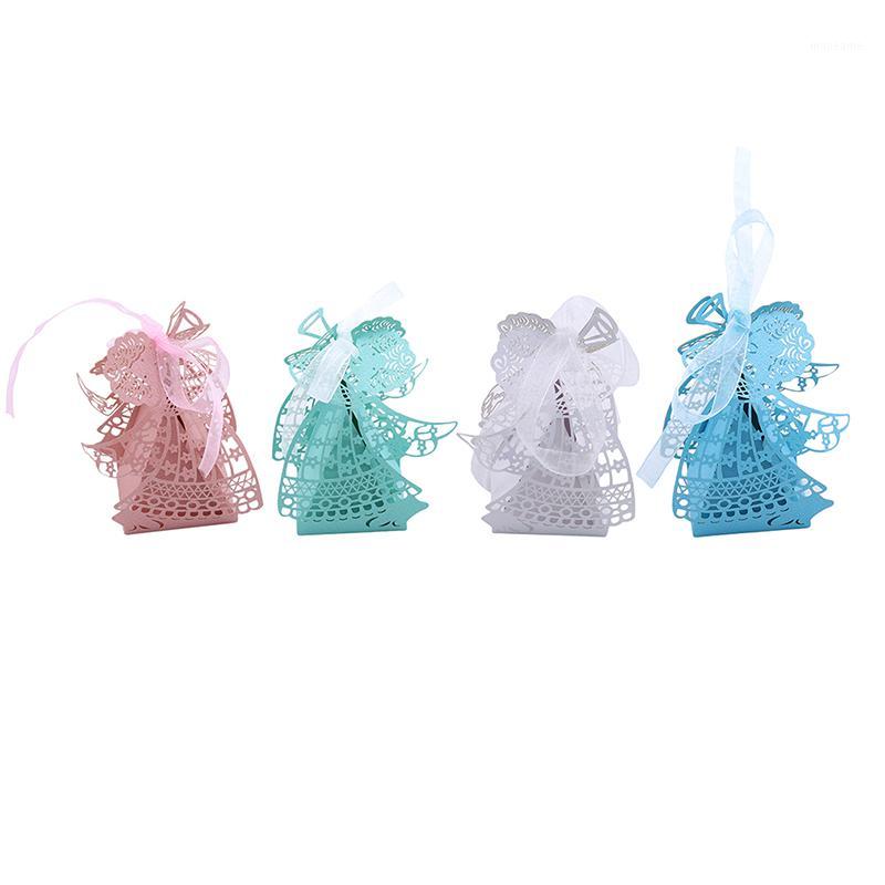 

New 50pcs/set Creative Iridescent Paper Lace Ribbon Hollow Sweets Candy Boxes Gifts Wedding Party Supplies Solid Color1