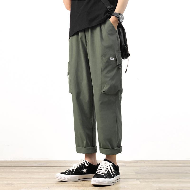 

2021 New Ankle-length Sweatpants Streetwear Spring Autumn Hip Hop Pants Mens Casual Black Green Oversize 5xl Joggers Trouers Petp, K8888 a