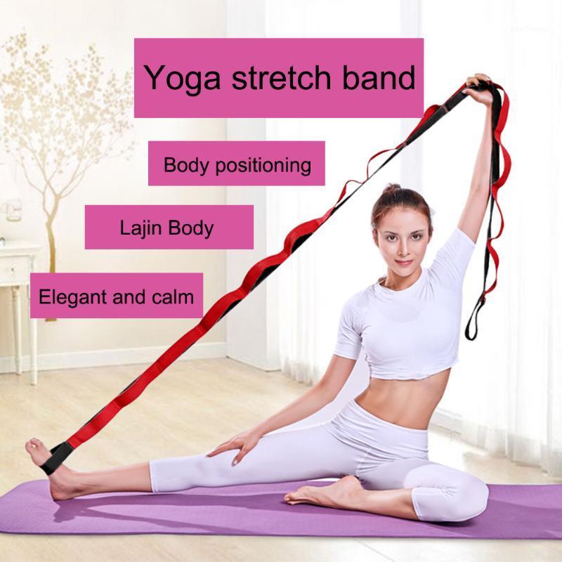 

12 Loops Adjustable Yoga Stretch Strap Exercise Band for Stretching Rehabilitation Training Leg Flexibility Multifunctional1, Red