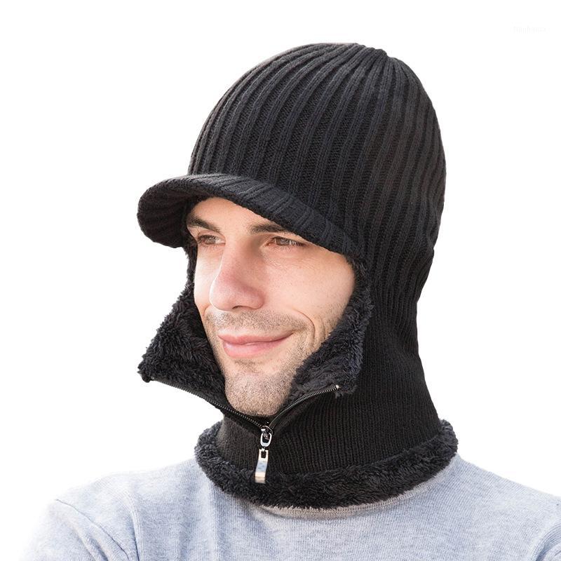 

Unisex Knitted Wool Warm Winter Hat Soft Scarf Set Beanies Breathable Winter Winterproof Bicycle Cycling Caps Popular1, Blue