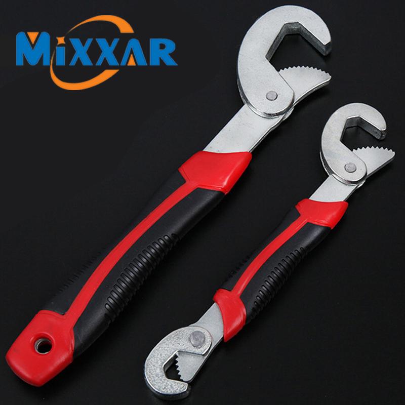

ZK20 Drop Ship Multi-Function 2pcs Universal Wrench Adjustable Grip Wrench 9-32mm Ratchet Spanner Hand Tools Stock in US