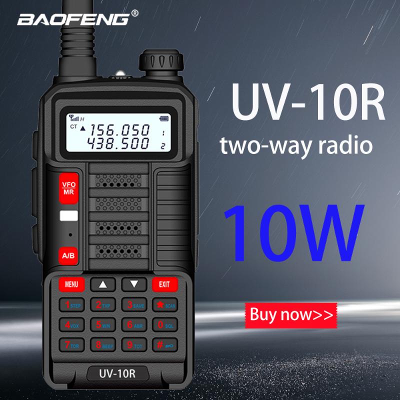 

Baofeng New Professional Walkie Talkie UV 10R 10km 128 Channels VHF UHF Dual Band Two Way CB Ham Radio Baofeng UV-10R