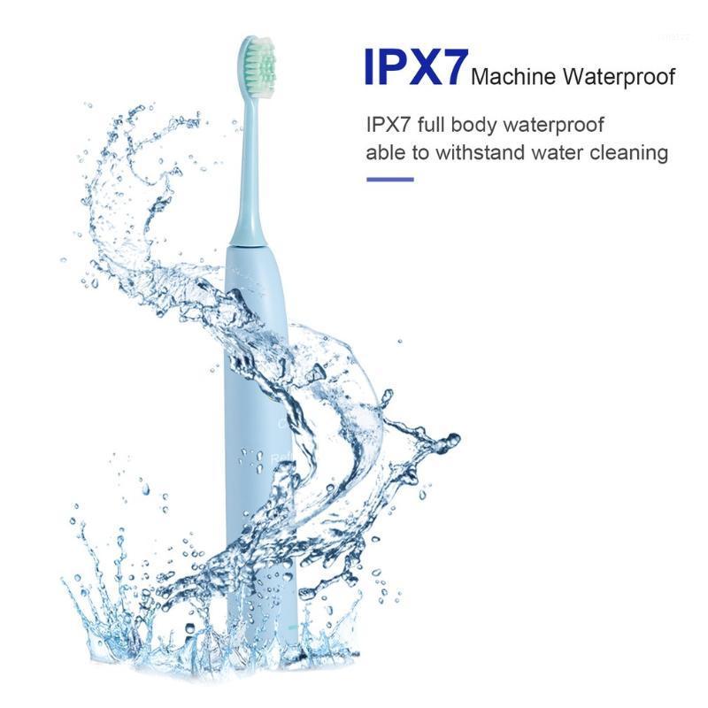 

U-kiss Blue Waterproof IPX 7 Electric Sonic Toothbrush With DuPont Bristles One Key to Switch Five-speed Cleaning Mode1