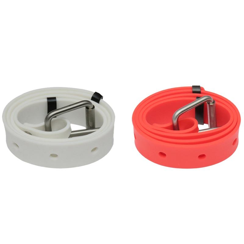 

Pool & Accessories 2PCS 1. Silicone Diving Weight Belt With Buckle BCD Scuba Equipment, Red & White