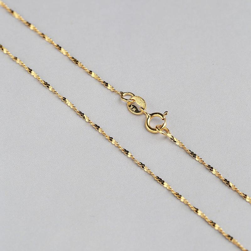 

Chains 925 Sterling Silver Three Colors 0.8MM Charm Starry Solid Italy Necklace 16 & 18 Inches