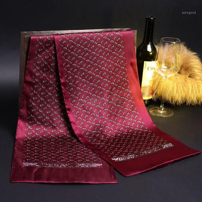 

Scarves 20 Pcs 100% Silk Scarf Men Women 158*25 Cms Retail Wholesale Crepe Satin Bands1