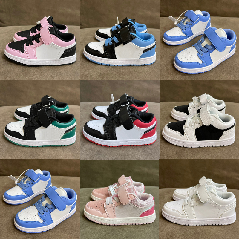 

2022 Designer Baby 1 1s Low Kids Basketball Shoes Black White Red Pink Green Yellow Youth Children Athletic Sports Sneakers for Big Kid Boys Girls Shoe Size 22-37, As photo 13