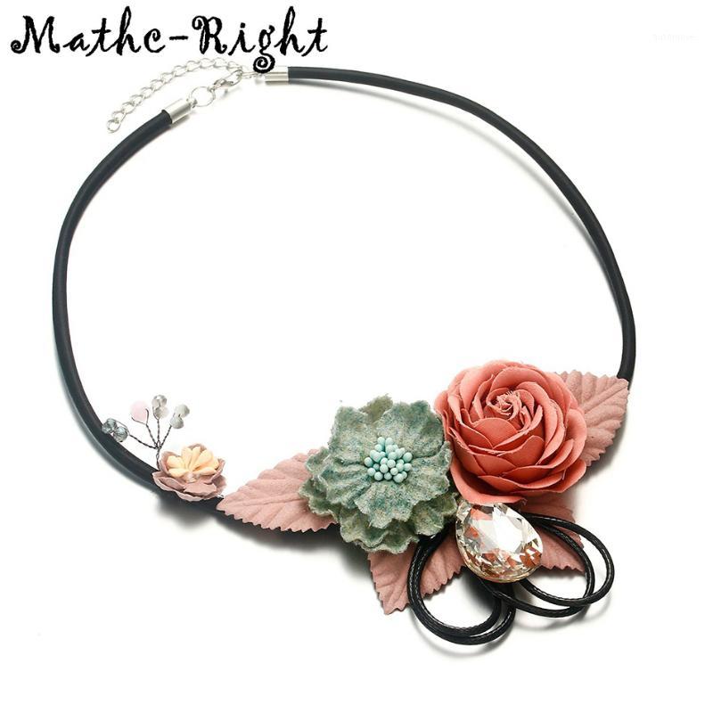 

Women's Yarn Flower Necklace with Leaf for Women Statement Necklaces & Pendants New Arrival Fashion Jewelry for Gifts SP4611