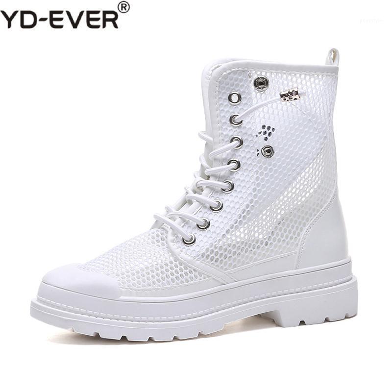 

Breathable Mesh Ankle Boots For Women Platform Shoes Woman Summer 2020 Rubber Boots Women's Shoes Bottine Femme Woman Booties 401, Black
