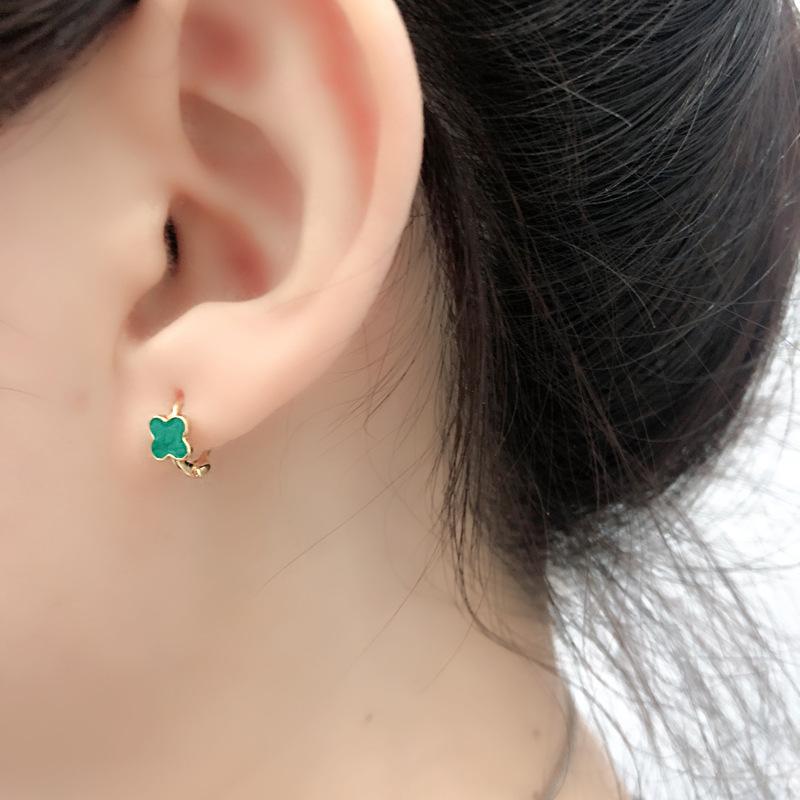 

Hoop Earrings For Women 925 Sterling Silver Earrings Fashion Clover Simple 925 Silver Jewelry 2020 New Accessories