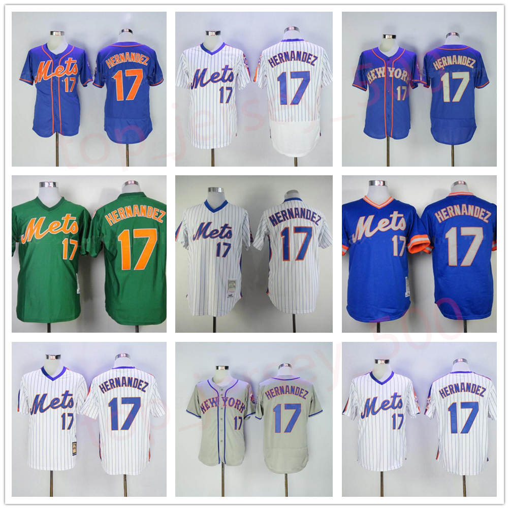 

Men Retror 1983 1985 1986 Vintage Baseball 17 Keith Hernandez Jersey Blue White Grey Green Team Pinstripe Stitched Retire Pullover Top, As shown in illustration