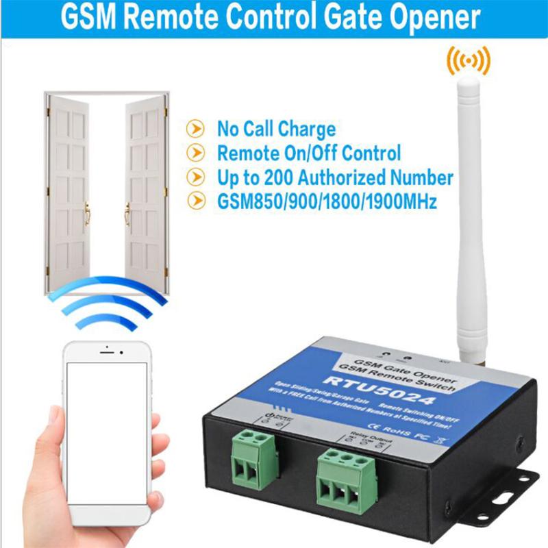 

RTU5024 GSM Gate Opener Relay Switch Remote Access Control Wireless Door Opener By Free SIM Calling