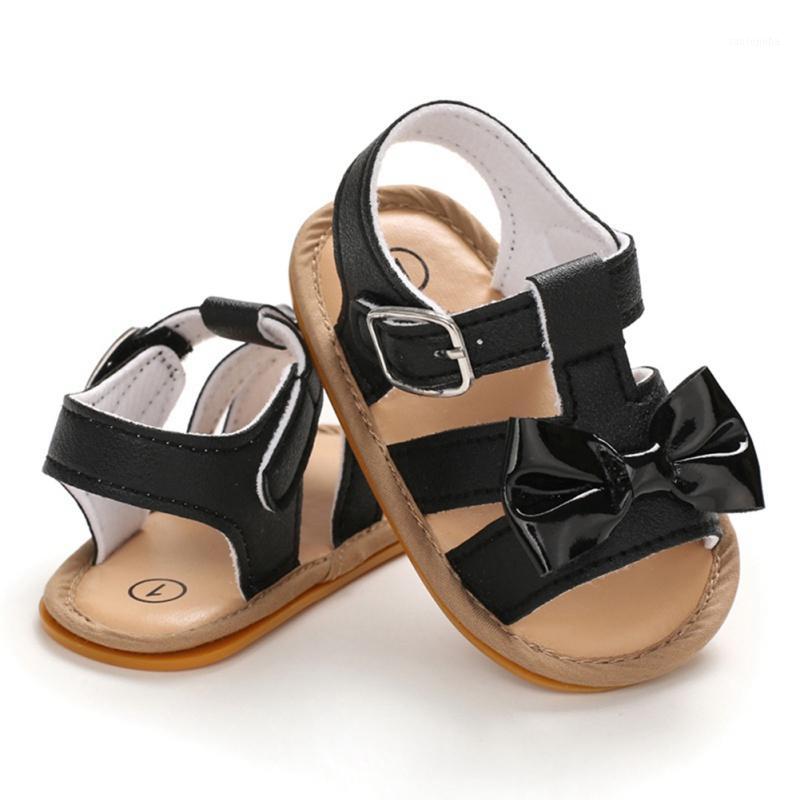 

WEIXINBUY Baby Girls Bow Summer PU Leather Breathable Soft Bottom Shoes Girls Baby Toddler Sandals Beach Shoes -18 M 31