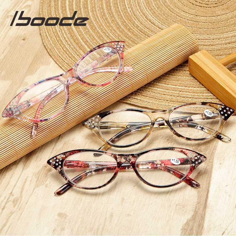

iboode Classic Floral Frame Reading Glasses Women Men Spring Leg Presbyopic Eyewear brand design glasses 1.0+1.5+2.0+2.5+3.0+3.51