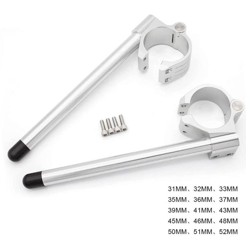 

Universal Motorcycle Racing Adjustable Handlebar 22mm 7/8'' Chrome Clip On Ons Fork Handle Bar for Cafe Racer Motorbike