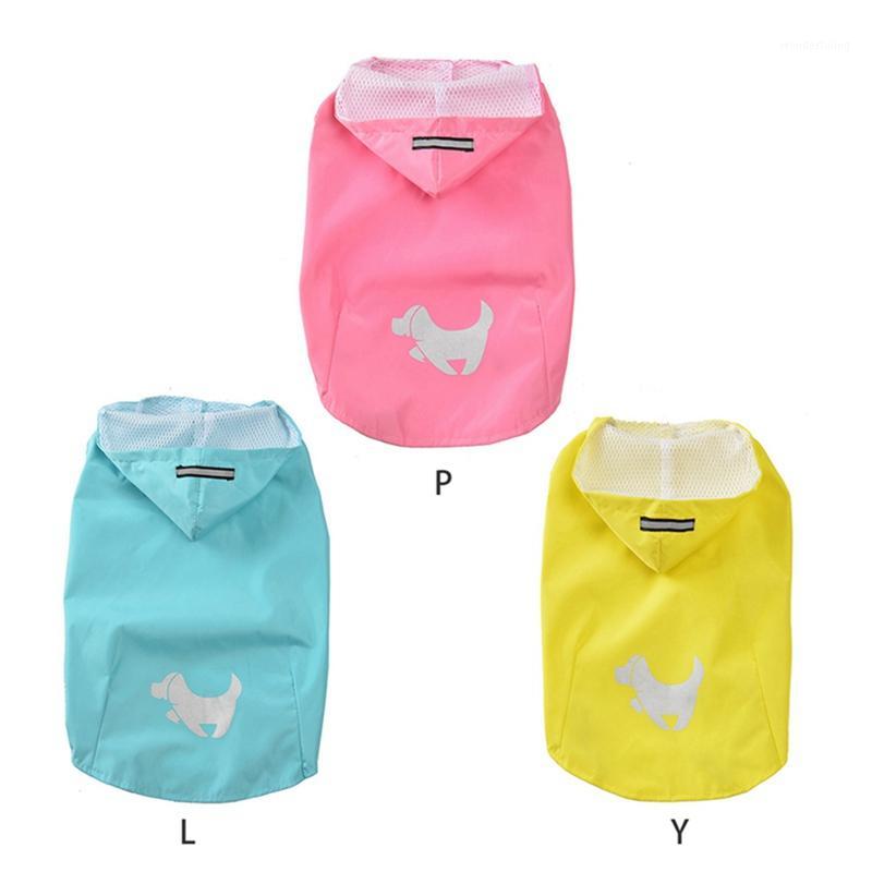 

Pet Reflective Raincoat Puppy Printed Waterproof Hooded Sleeveless Coat For Dogs1