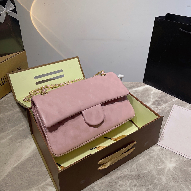 

French High-end Pearlescent Ladies Shoulder Bags Rhombus Plaid Quilted Outdoor Sacoche Double Flap Chain Classic Women luxury designer women handbag Crossbody Bag, No bags