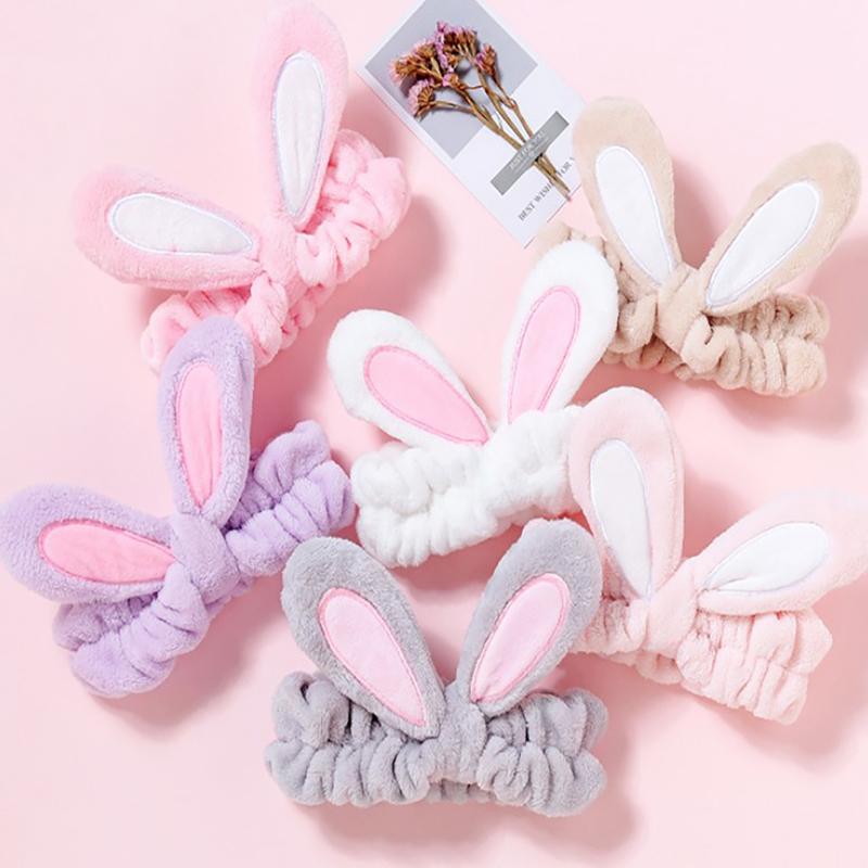 

1PC Fashion Women Girls Ears Hairband Elastic Headdress Hair Accessories Cotton Makeup Tools