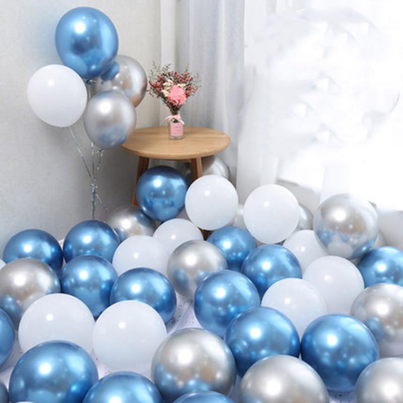 

Party Decoration 10Pcs 20pcs 5inch Gold Silver Purple Green Blue Metal Balloon Wedding Balloons Happy Birthday Latex Chrome Ballon Decor