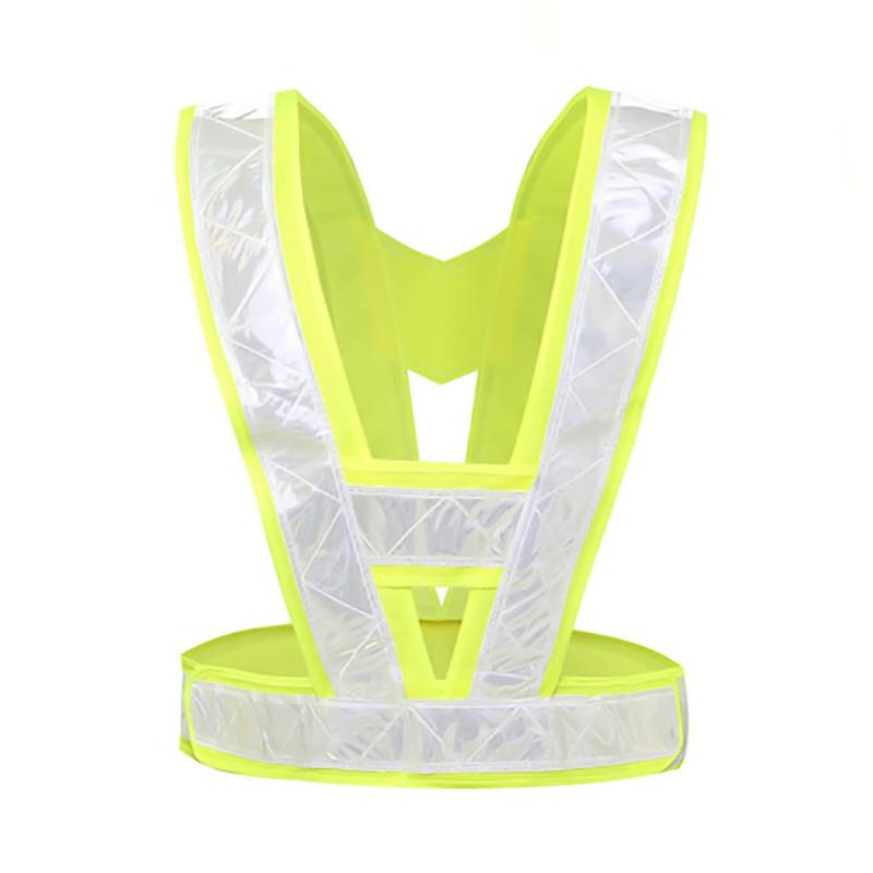 

V-Shaped Reflective Cycling Vest Traffic Safety Bicycle Reflective Warning Vests Luminous Waistcoat For Outdoor Riding Vests, 01