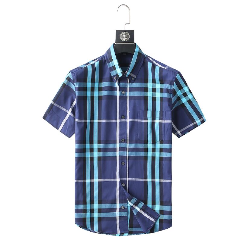 

Leluxe designer fashion trend men's shirt Korea repair short sleevebusiness social wear party club