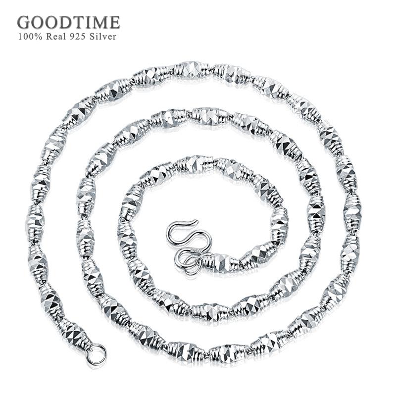 

Fashion Pure 925 Sterling Silver Chain For Men Jewelry Genuine Silver Rough Clavicle Necklaces Male Chain Generous Style Gift