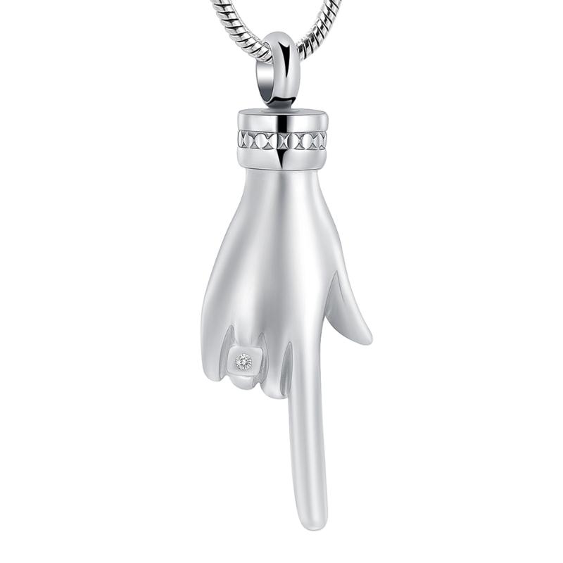 

Hand Shape Keepsake Pendant Necklace For Women Men Mini Cremation Urn For Ashes Memorial Jewellery Ashes Pendant