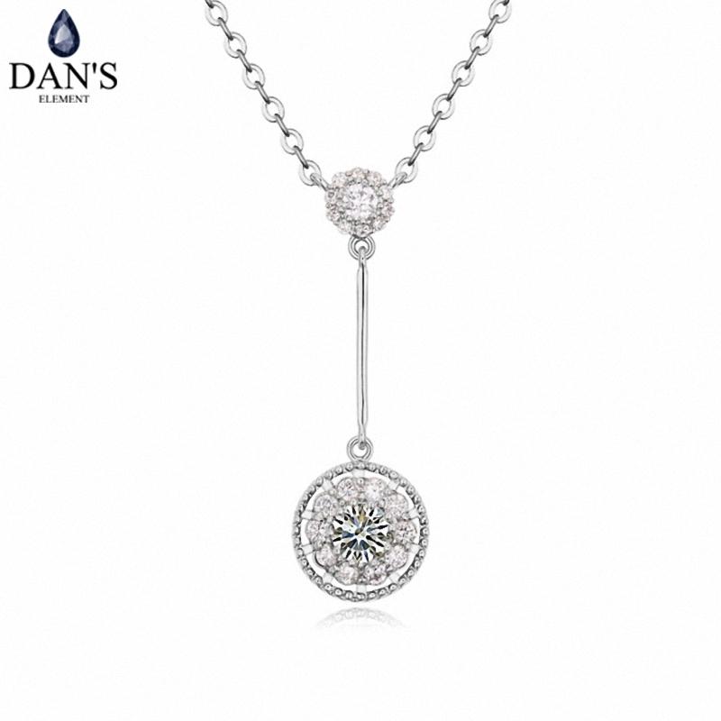 

Pendant Necklaces Dan's Real Brand Zirconia Micro Inlays Fashion Cherish Flower Necklace For Women Valentine's Gift 112277