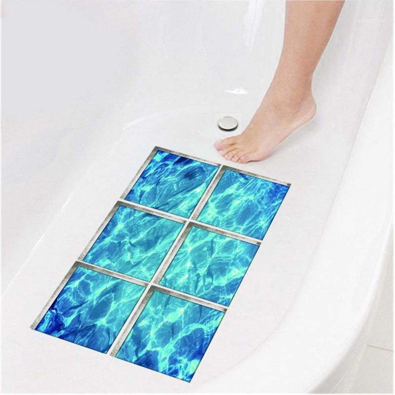 

6pcs/set Anti Slip 3D Bathtub Stickers Waterproof Self-adhesive Tub Decals Ocean Bath Mats Bathroom Decor For Kids1